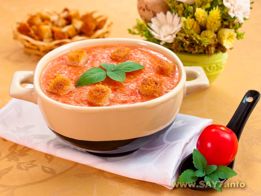 Фото 40 — Суп-гаспачо с помидорами и огурцом