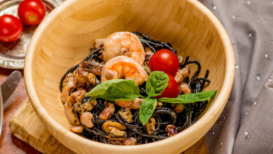 Photo of Паста с морепродуктами и томатами