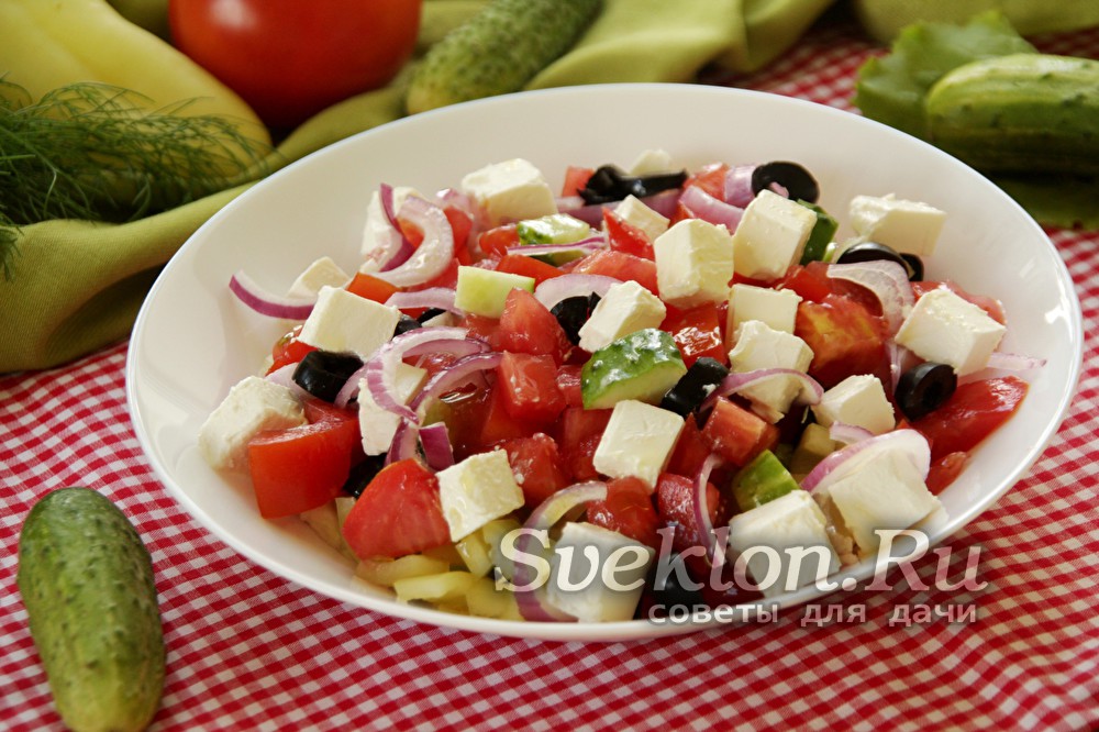 Фото 54 — Греческий салат с огурцом