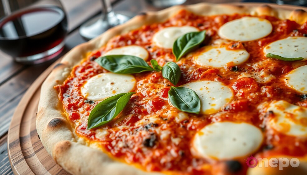 Фото 38 — Пицца маргарита с базиликом